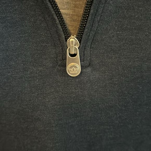 PETER MILLAR Men’s Navy and Gray Quarter Zip Size Small EUC - Picture 3 of 6